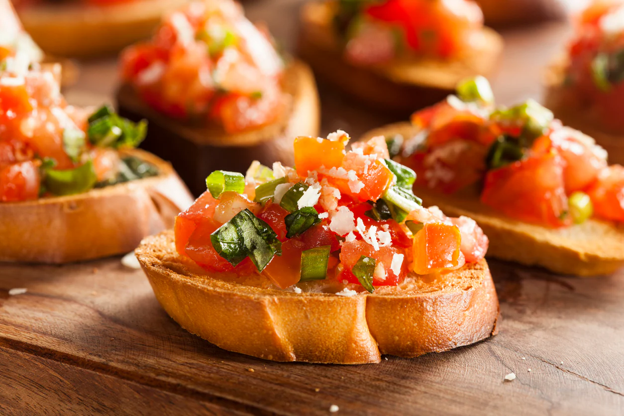 Bruschetta with Tomatoes and Basil — a Classic of Italian Cuisine
